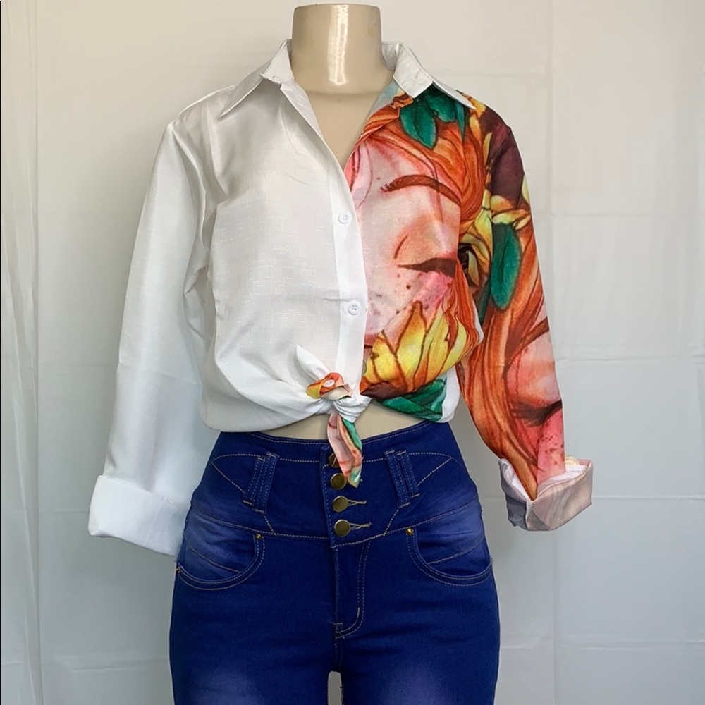 Women’s Fashion top with sunflower print